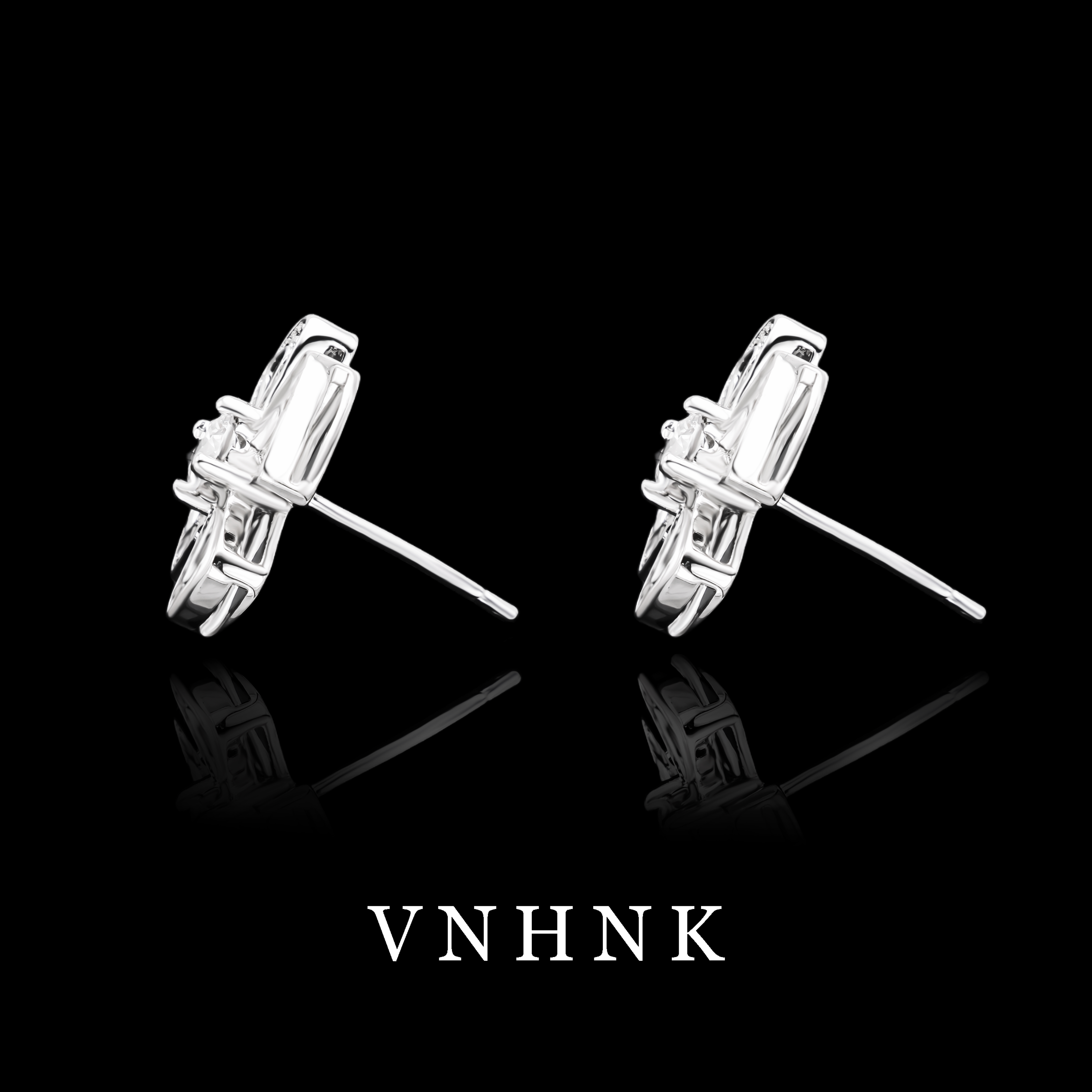 铜合金合成锆石耳饰 美可儿   N108   银色时尚精致耳环