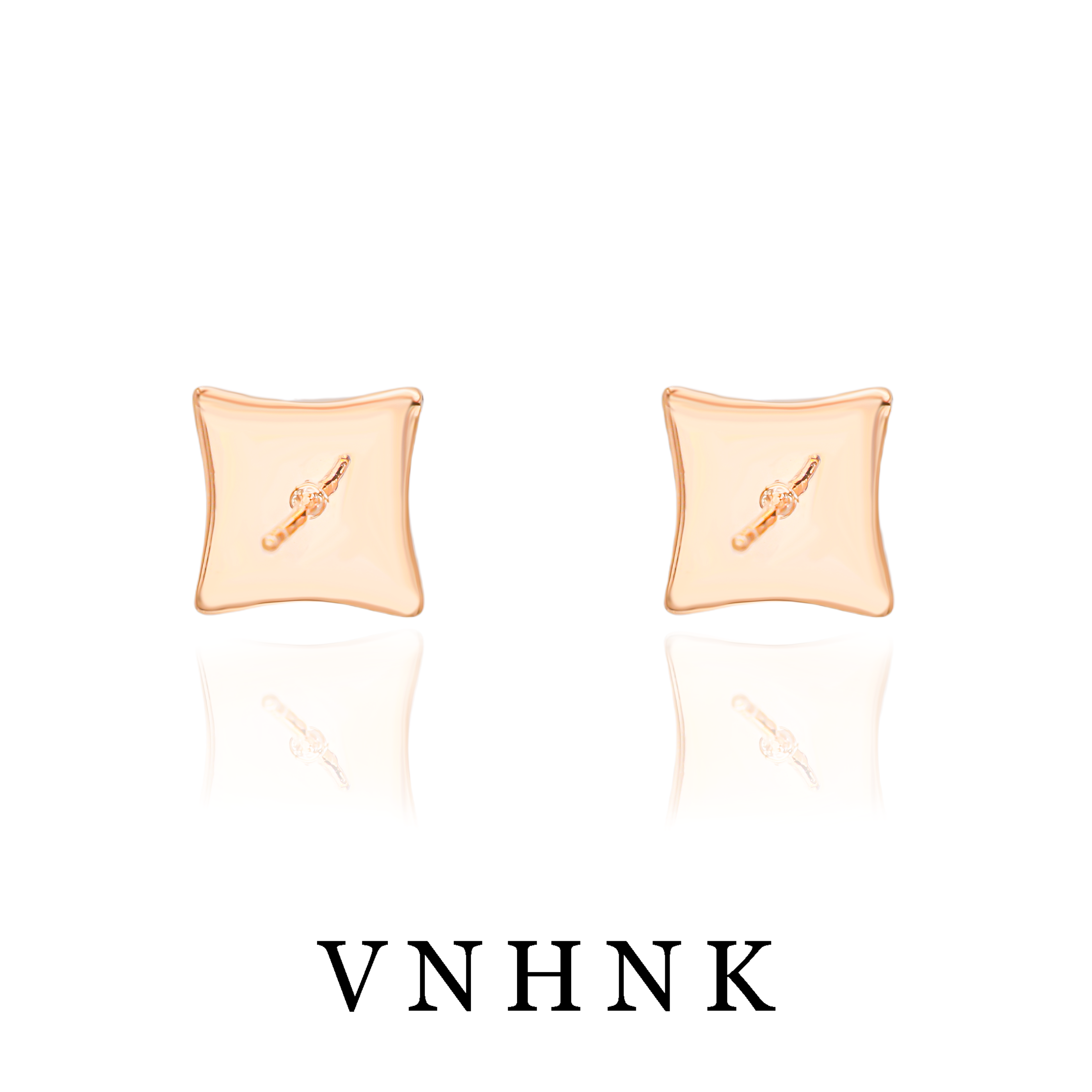 925银耳饰 美可儿   C224   玫瑰色个性小众百搭耳环