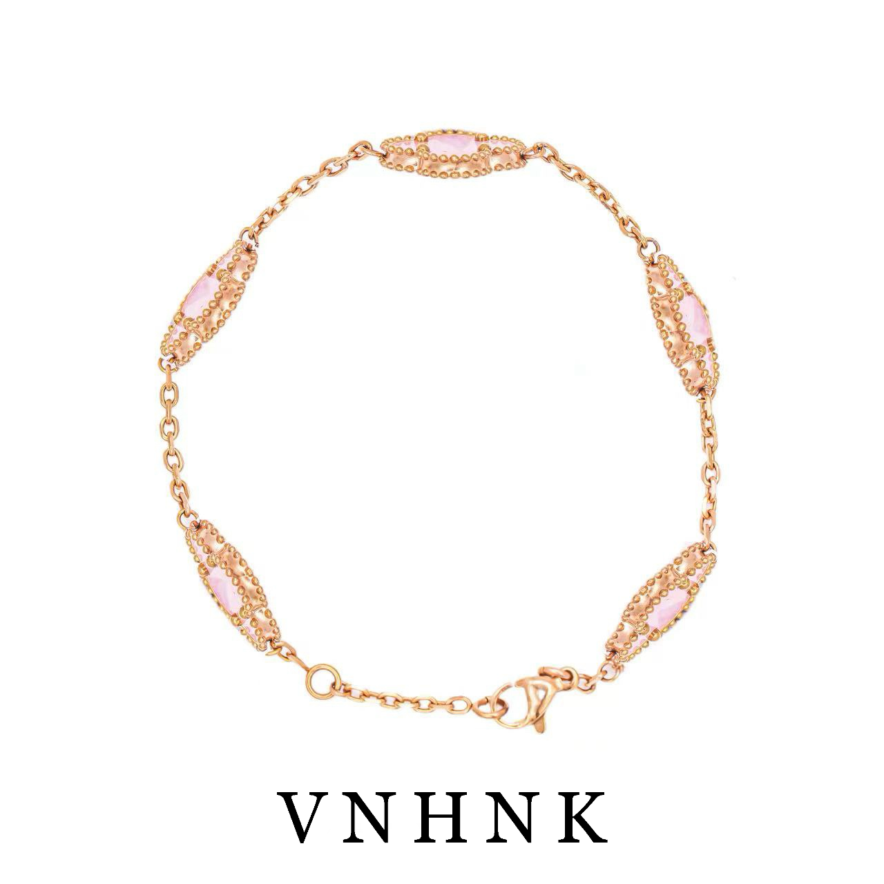 钛钢贝壳手链 美可儿   N195   玫瑰色（21cm）百搭手链