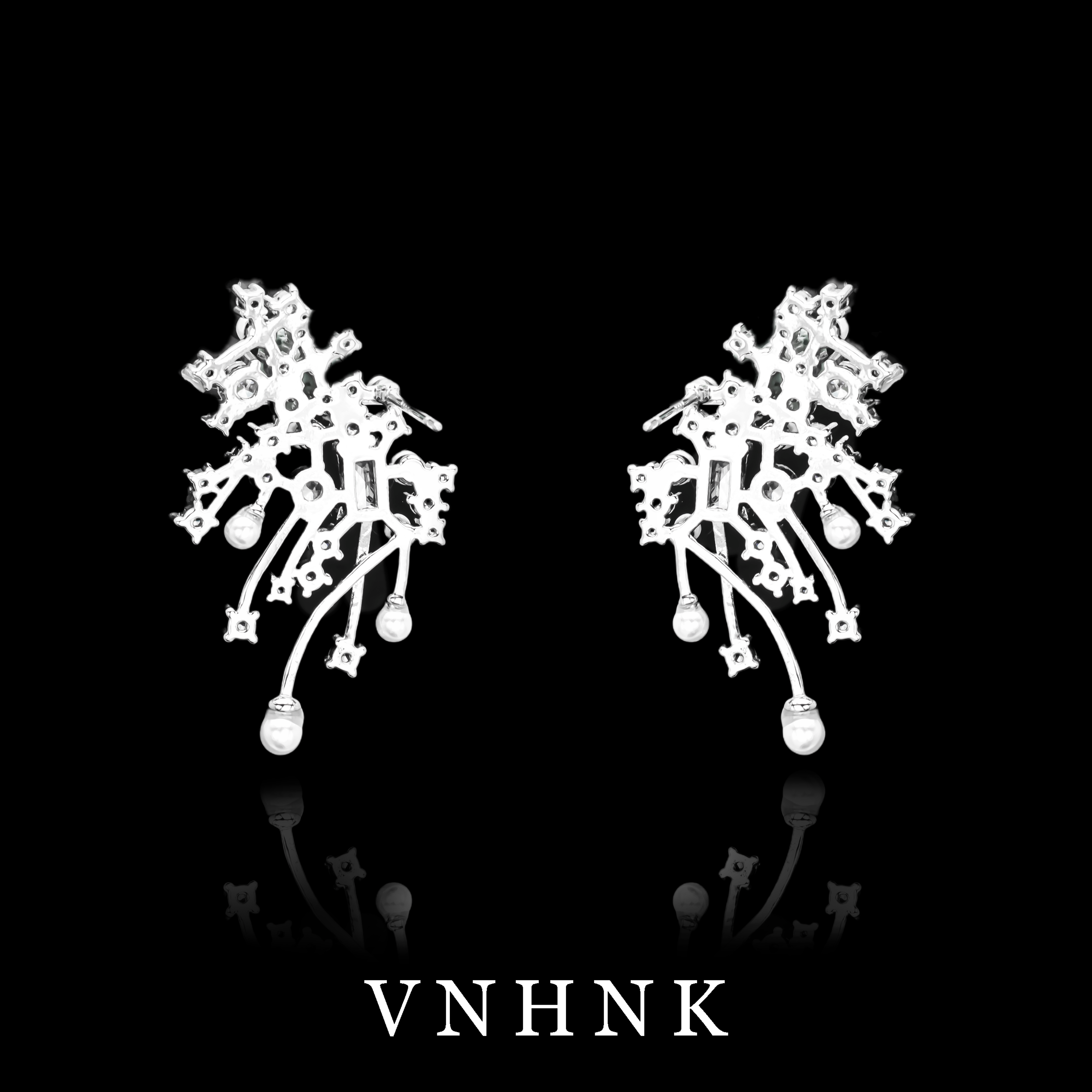 铜合金仿珍珠耳饰 美可儿   S353      银色时尚气质耳环