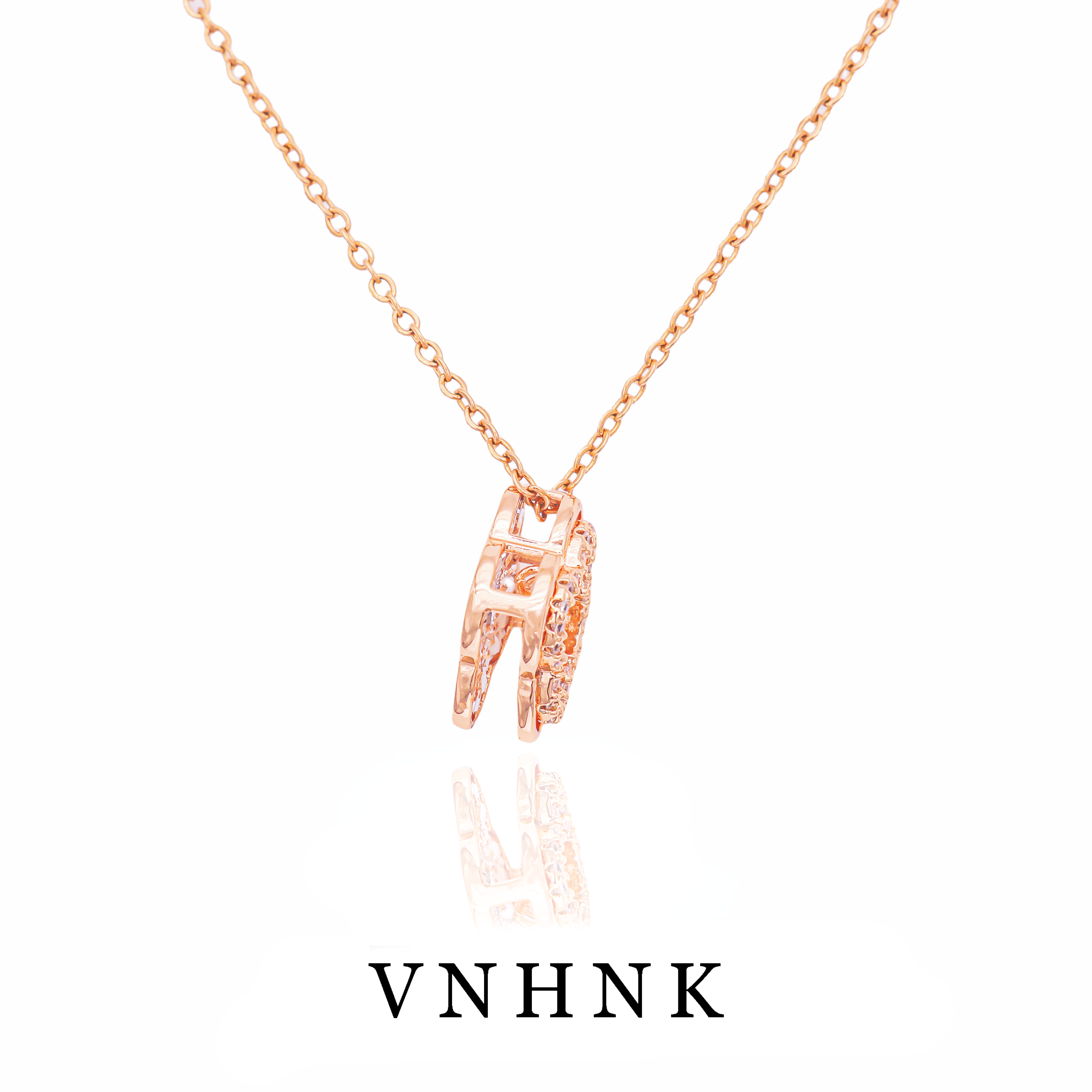 钛钢项链 美可儿   A345   玫瑰色(45cm)时尚百搭项链