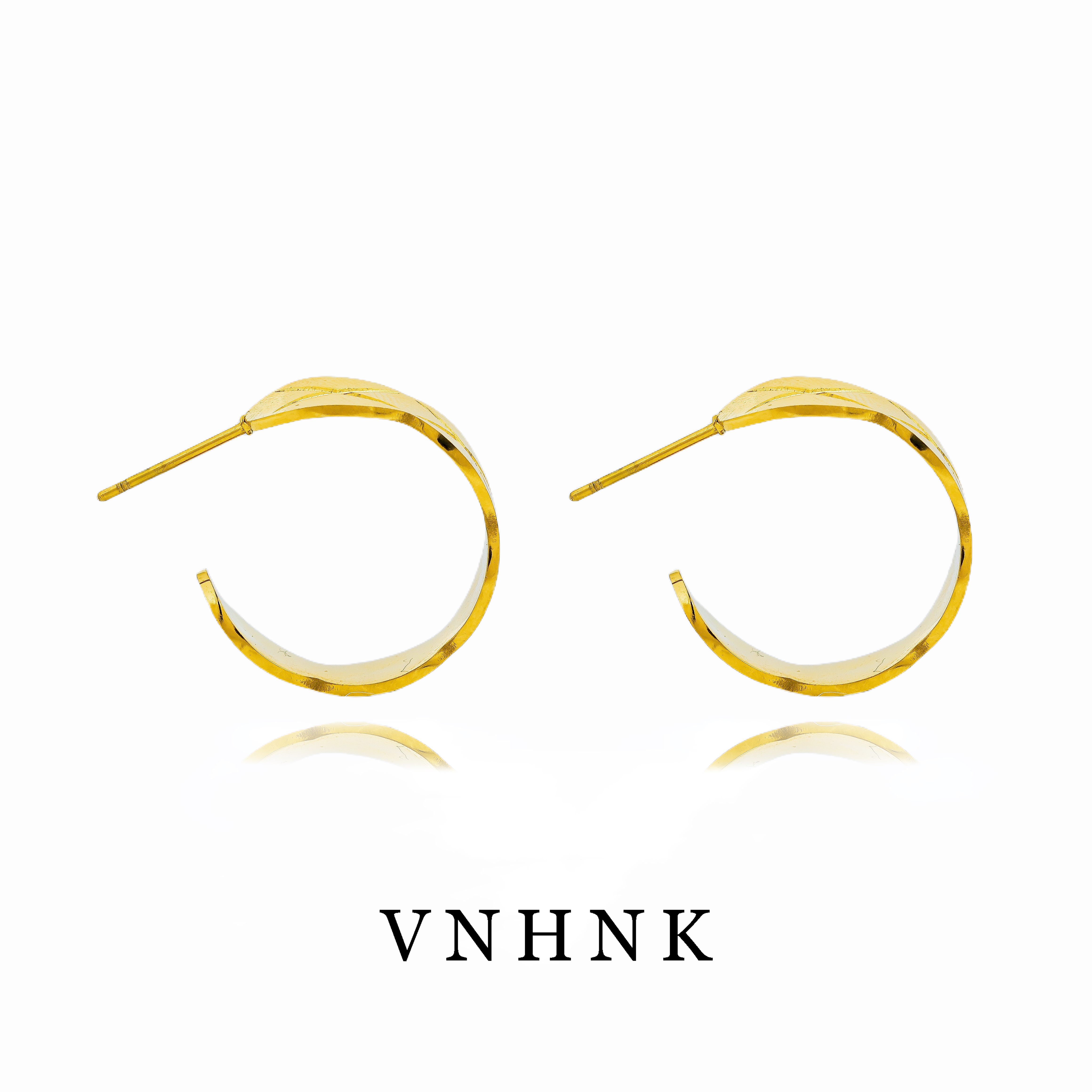 钛钢耳饰 美可儿   C285   金色(18mm)时尚气质耳环