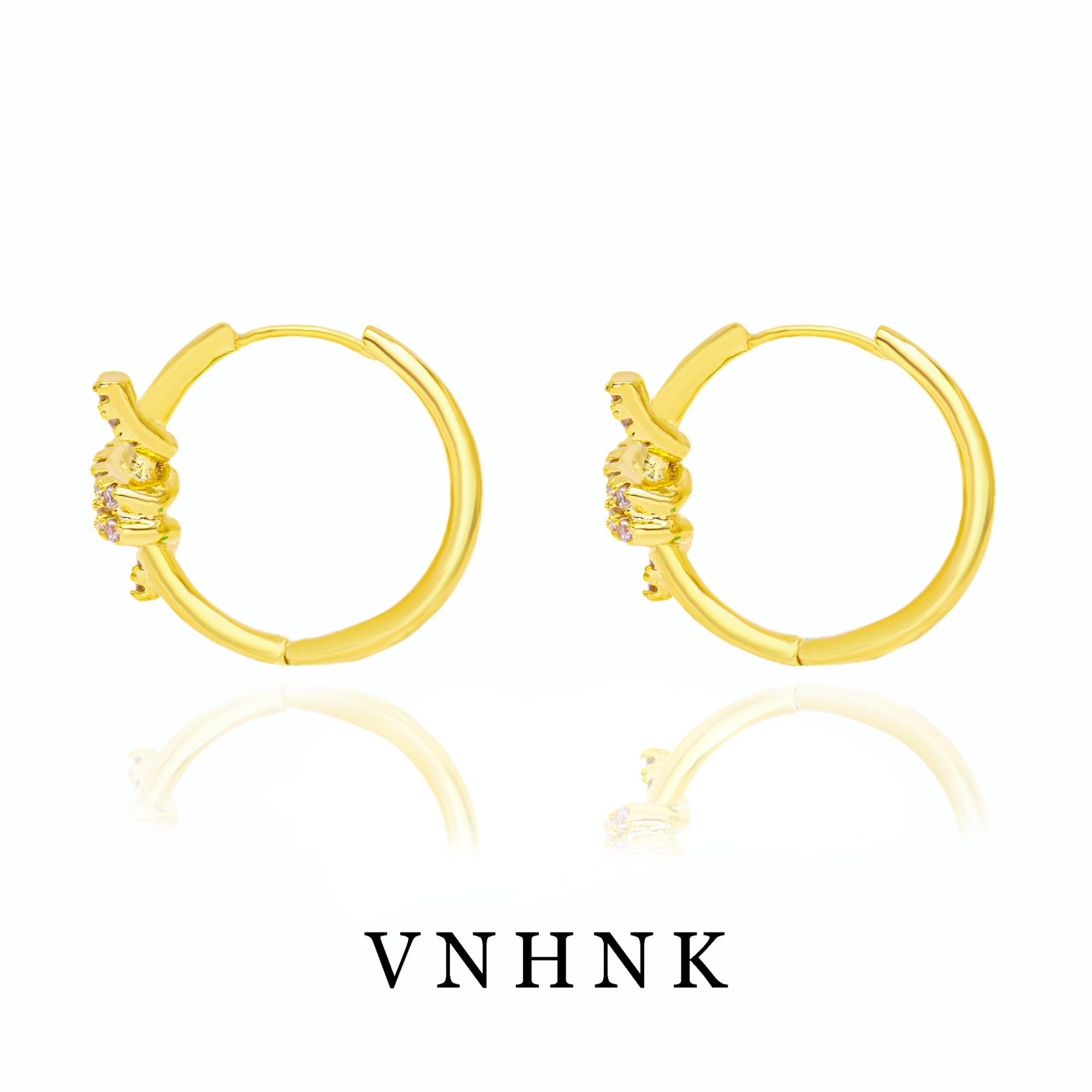 铜合金合成锆石耳饰 美可儿   E9     金色(22mm)时尚气质耳环