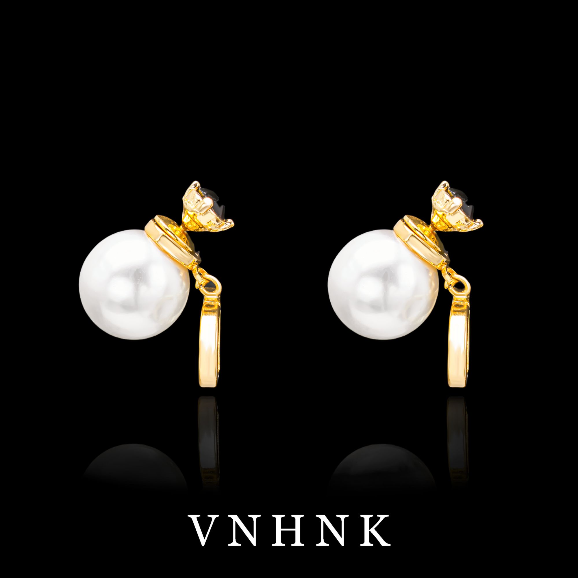 铜合金仿珍珠耳饰 美可儿   B336   白色(14mm)时尚百搭耳环