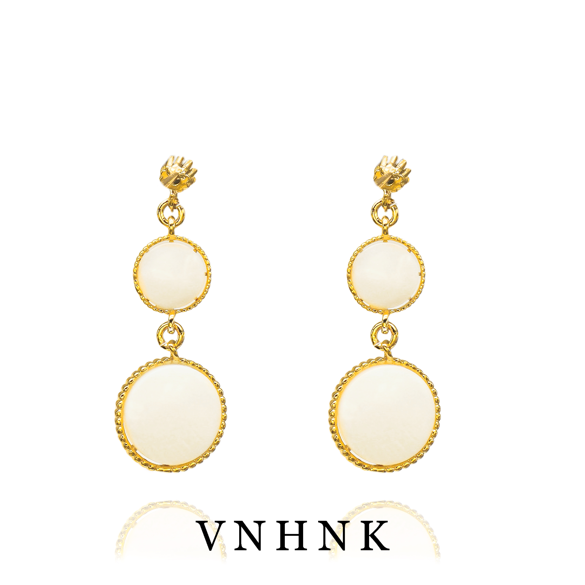 铜合金合成锆石耳饰 美可儿   B207   金色百搭小众耳环