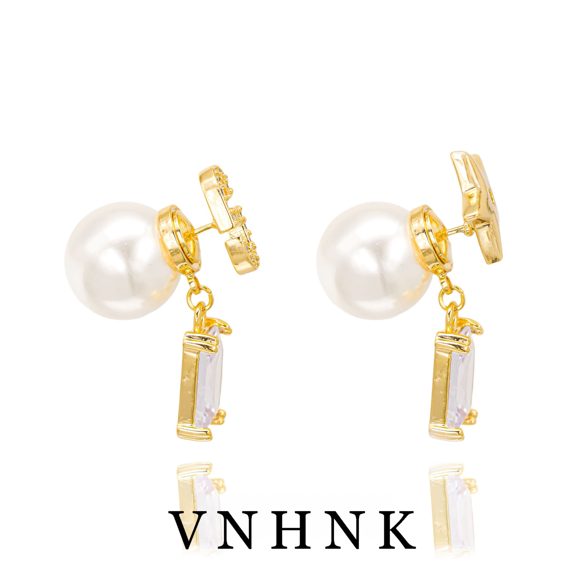 铜合金仿珍珠耳饰 美可儿    B230   白色（14mm）小众时尚耳环