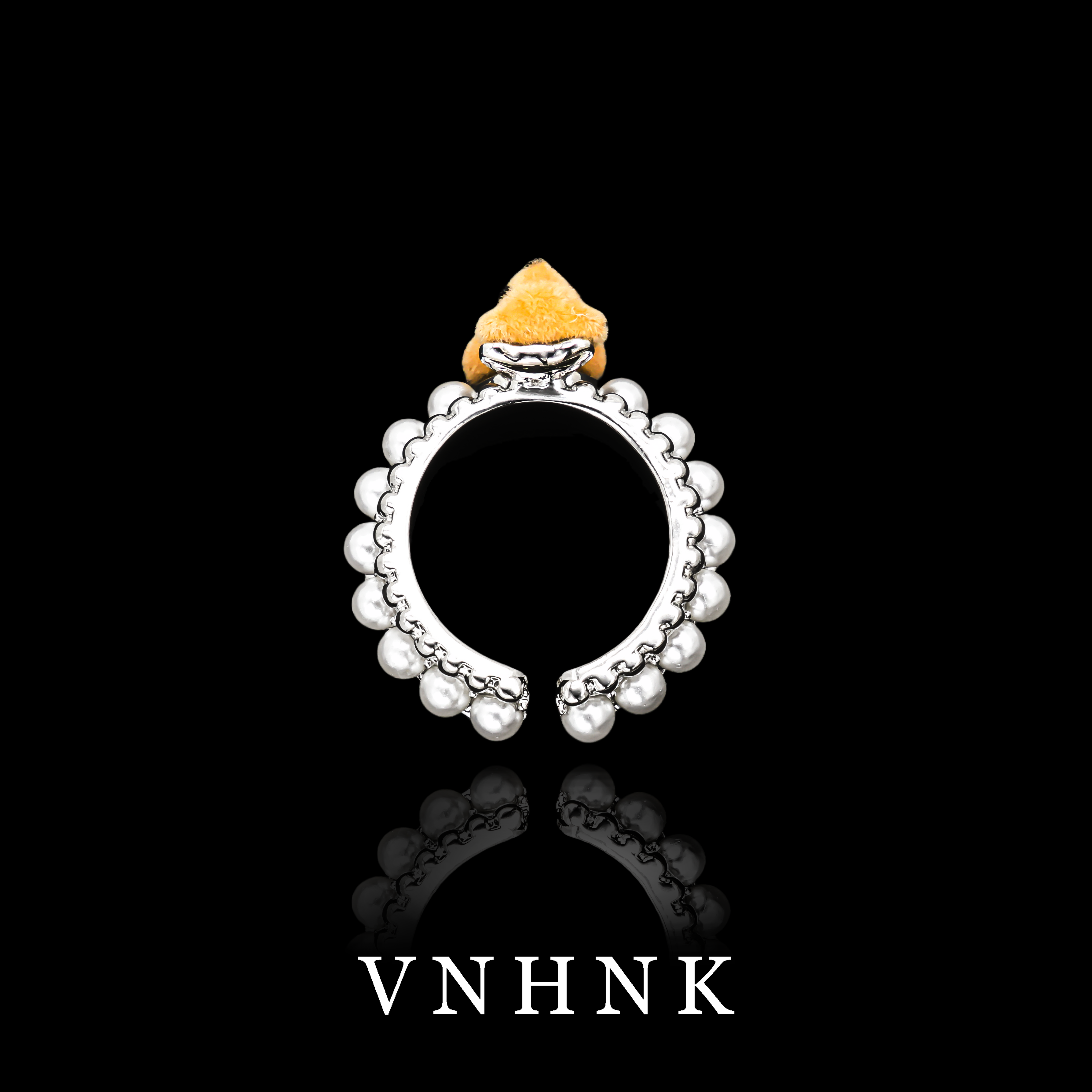 铜合金仿珍珠戒指 美可儿  H480  银色时尚气质戒指