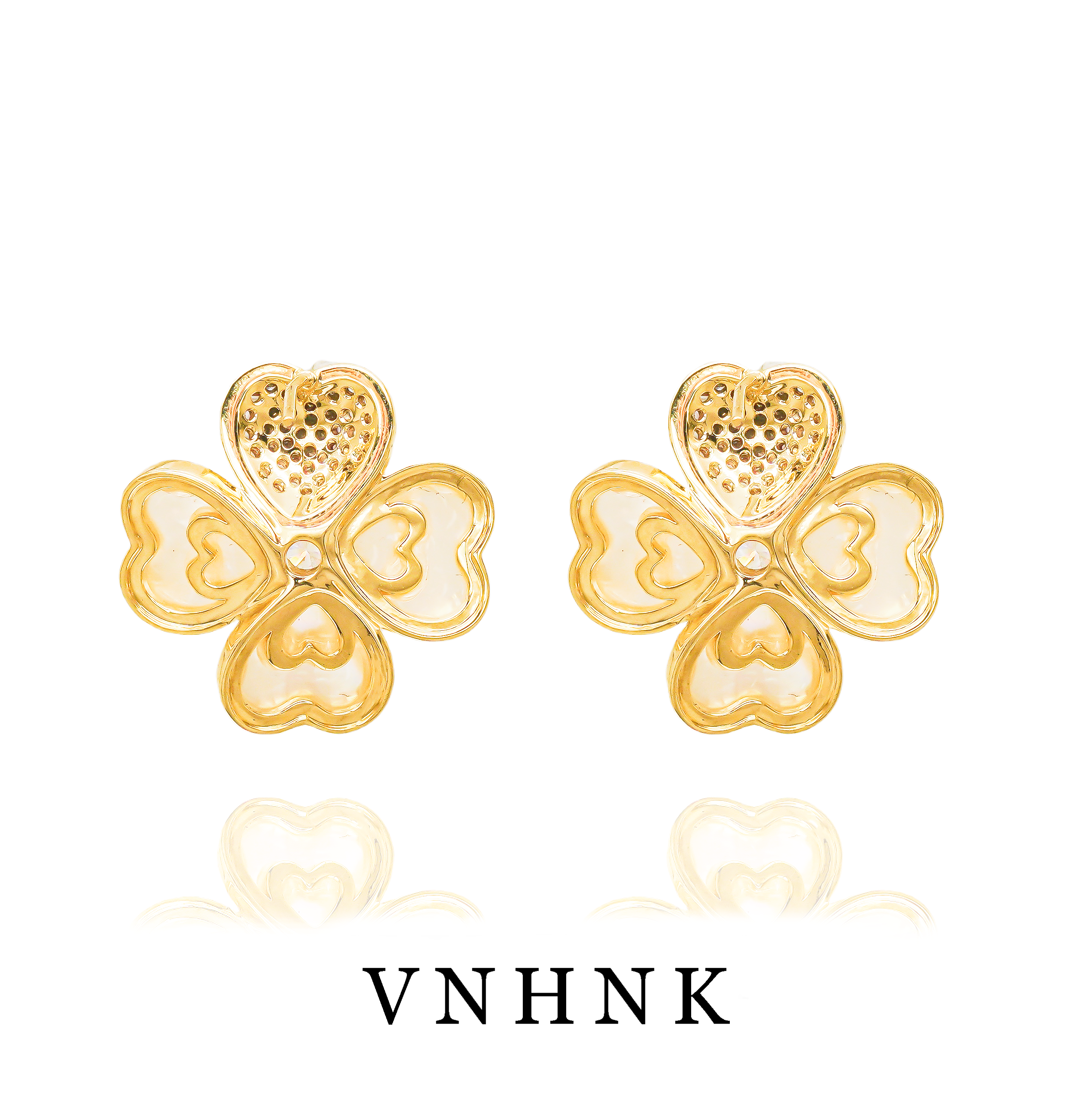 铜合金合成锆石耳饰 美可儿  E623    金色小众百搭耳环