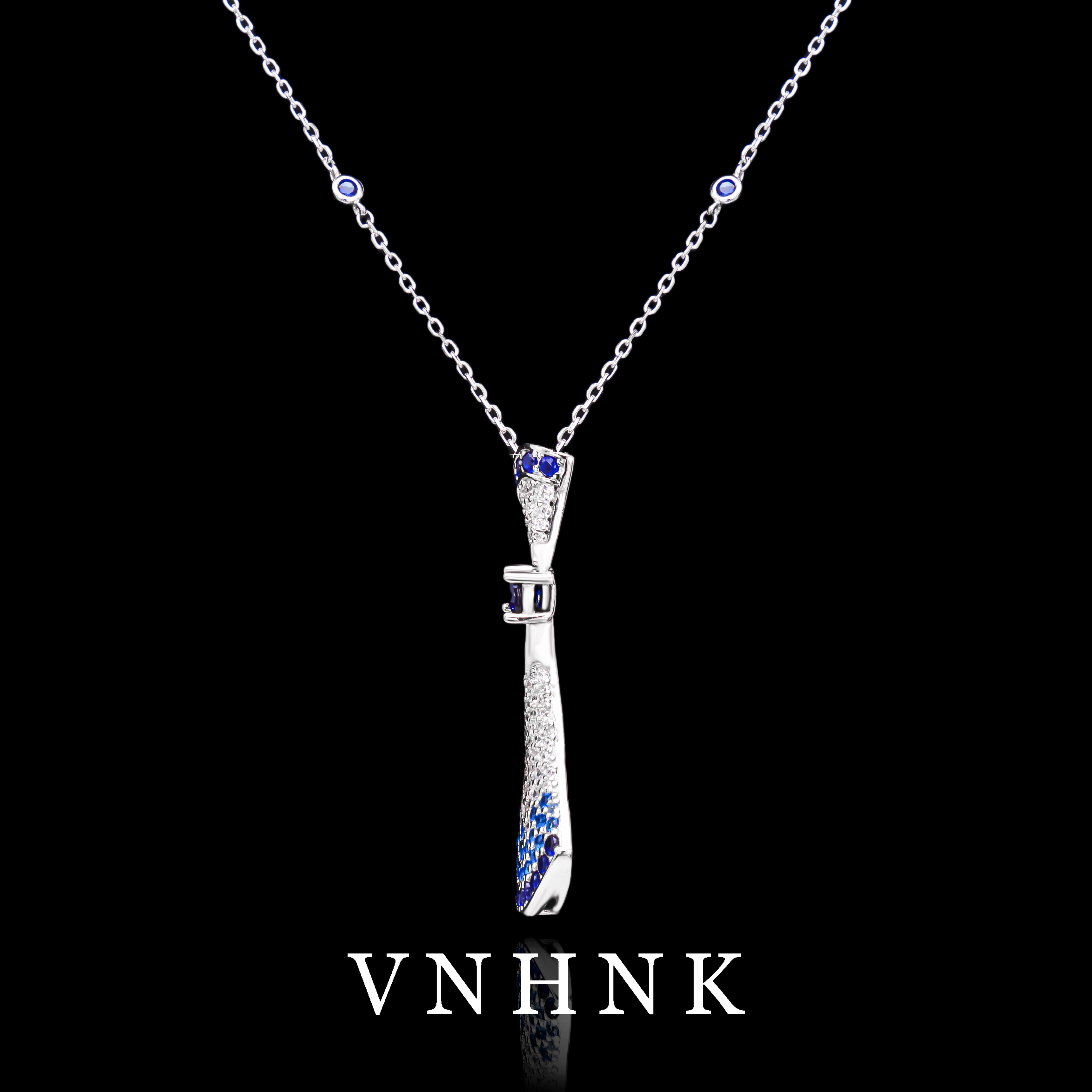 坠链均925银合成锆石 美可儿  B72   银色(52cm)时尚气质项链