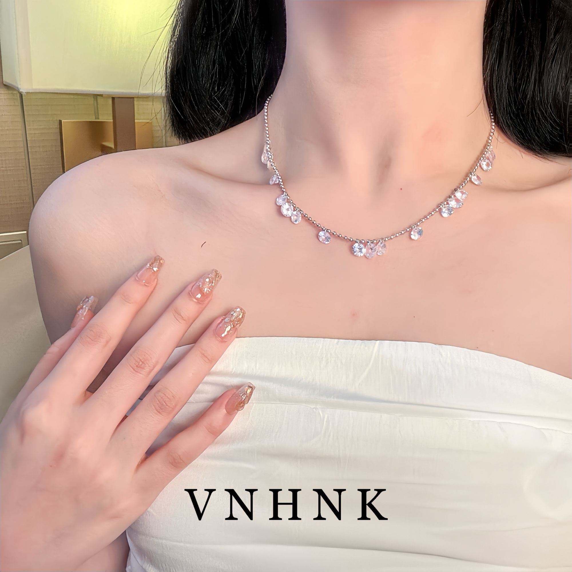 铜合金项链 美可儿   B67   银色（45cm）气质时尚简约项链