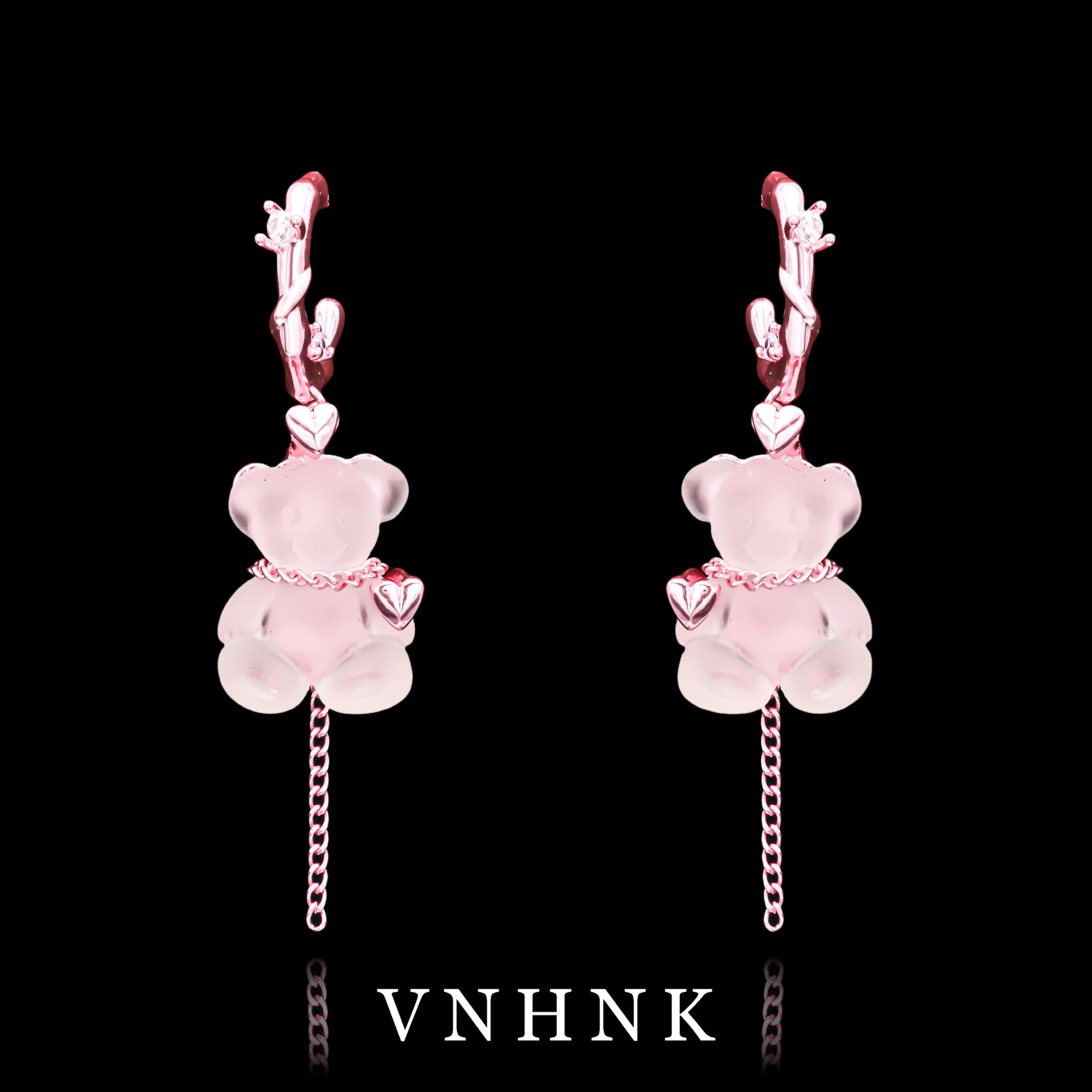 铜合金树脂耳饰 美可儿   H72   粉色简约时尚气质耳环