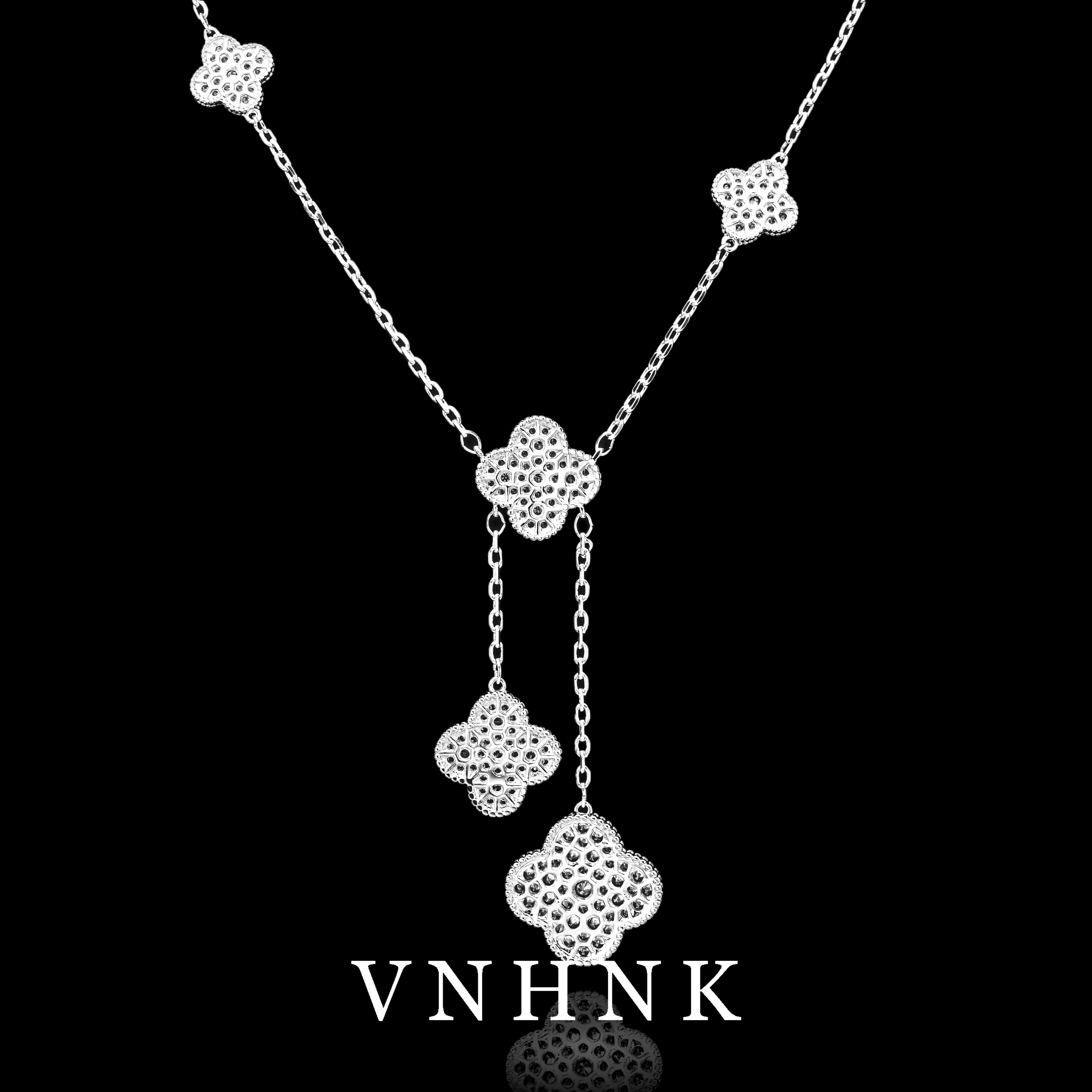 铜合金合成锆石项链 美可儿   B655   （46CM）银色时尚气质项链