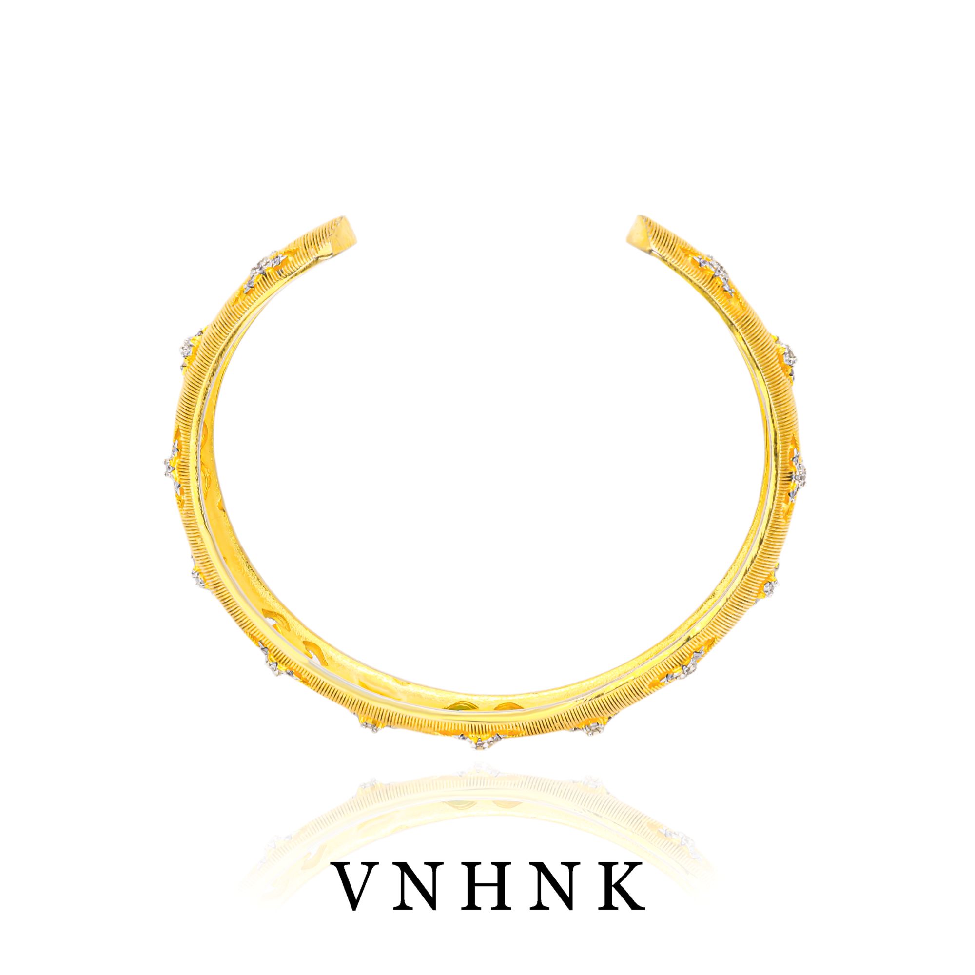 铜合金合成锆石手镯 美可儿   B535   金色气质时尚百搭手镯