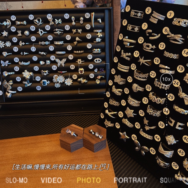 铜合金锆石戒指 铜合金锆石戒指，仙女简约ins百搭戒指创意素款