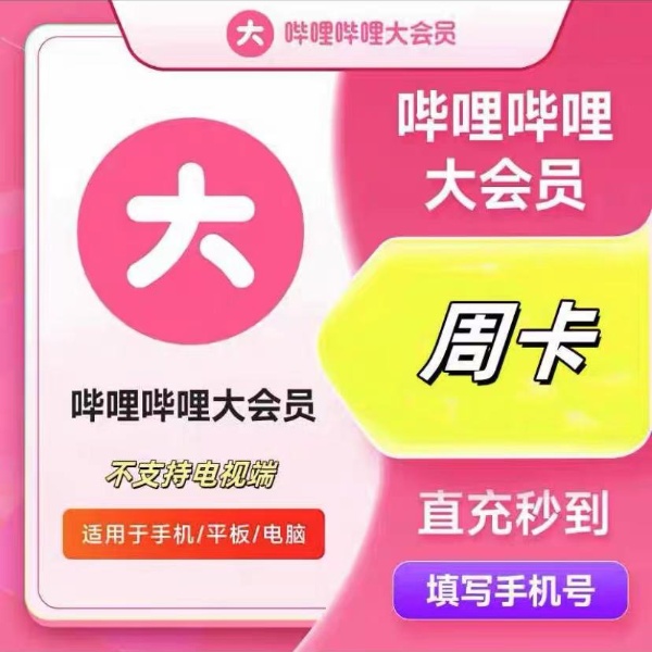 哔I里哔I里大会员 biIibiIi B站VIP周/月/季卡会员