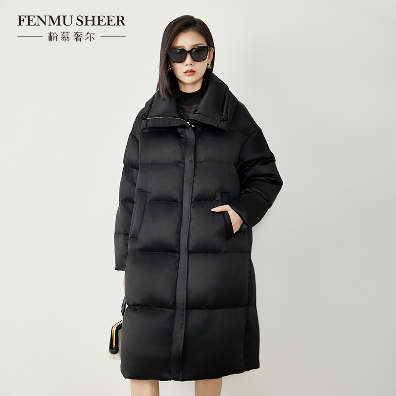 【粉丝专享】粉慕奢尔『雪域之宝』醋酸白鹅绒保暖羽绒服外套-Y1693