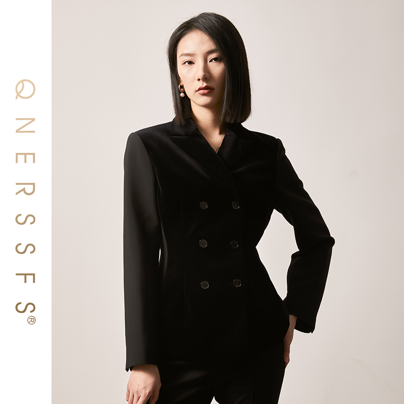 【丽公主专属】卿奈儿时装周走秀款绵羊毛桑蚕丝西服外套-C2016