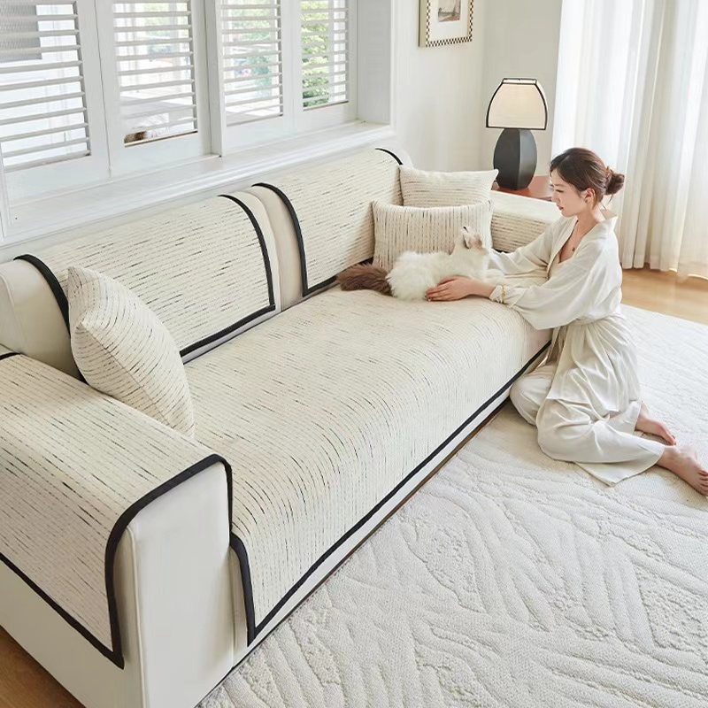 轻奢加厚高档新款沙发垫法式奶油四季通用防滑坐垫沙发套高级垫子