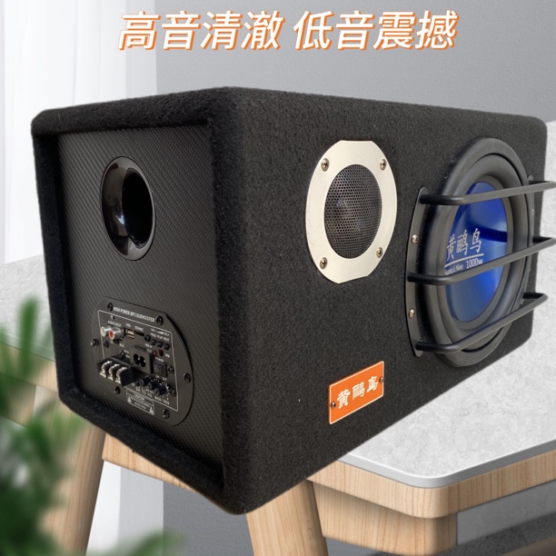 8寸车载专业12v24v220v超重低炮蓝牙U盘汽车大功率尾箱低音炮