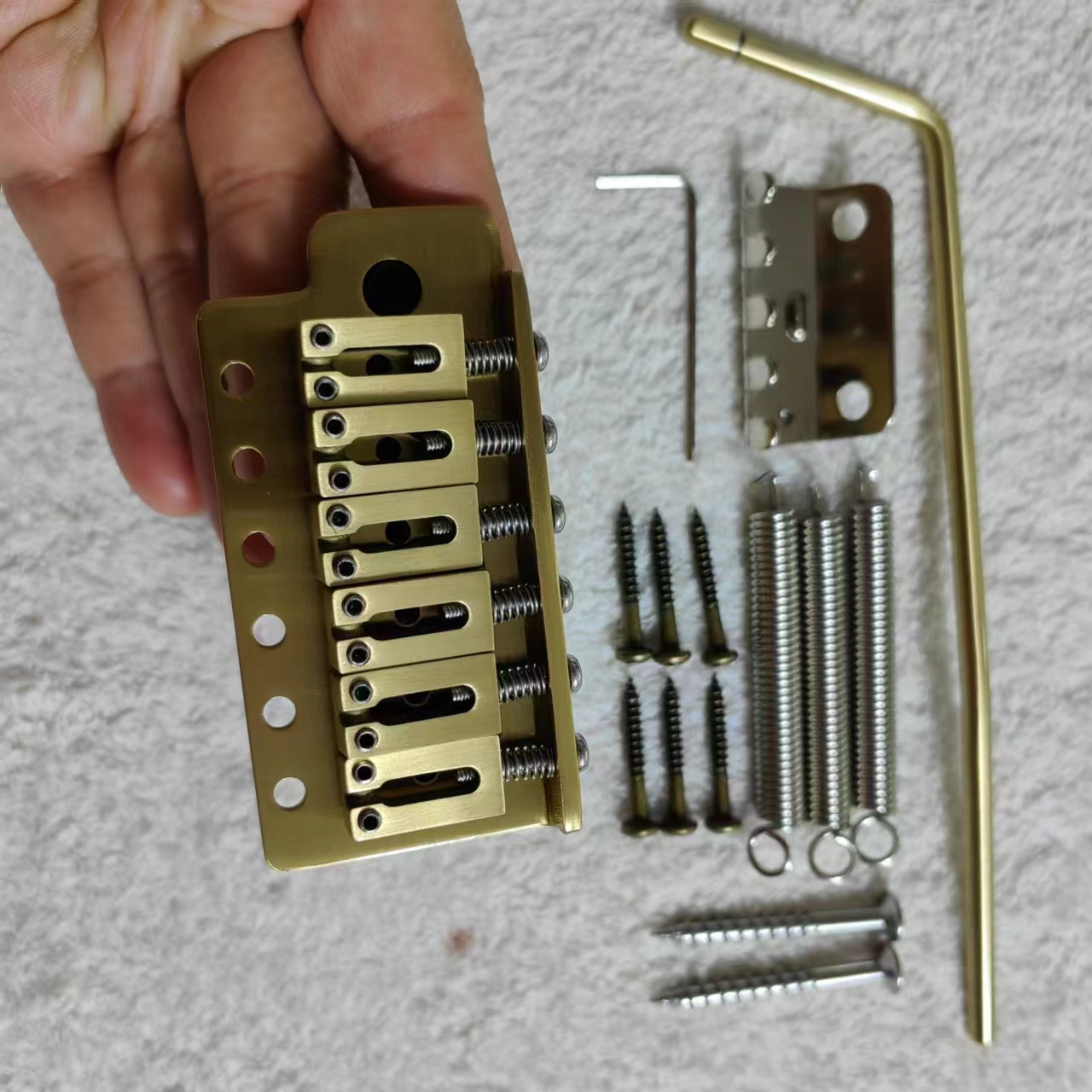 电吉他小双摇琴桥拉线板纯铜带配件BG-1005型号