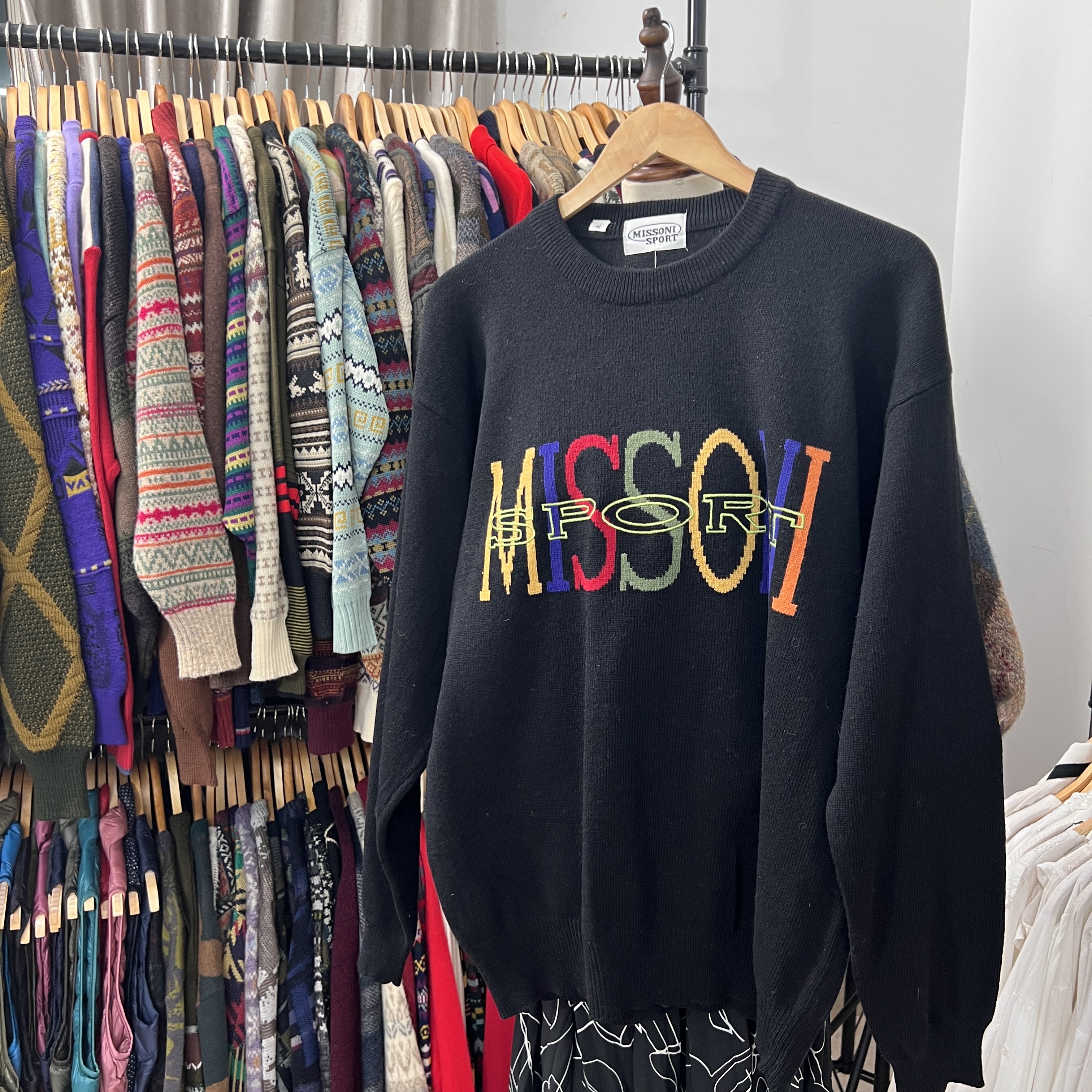 小布vintage古着 男女 秋冬日式洋气复古精品毛衣