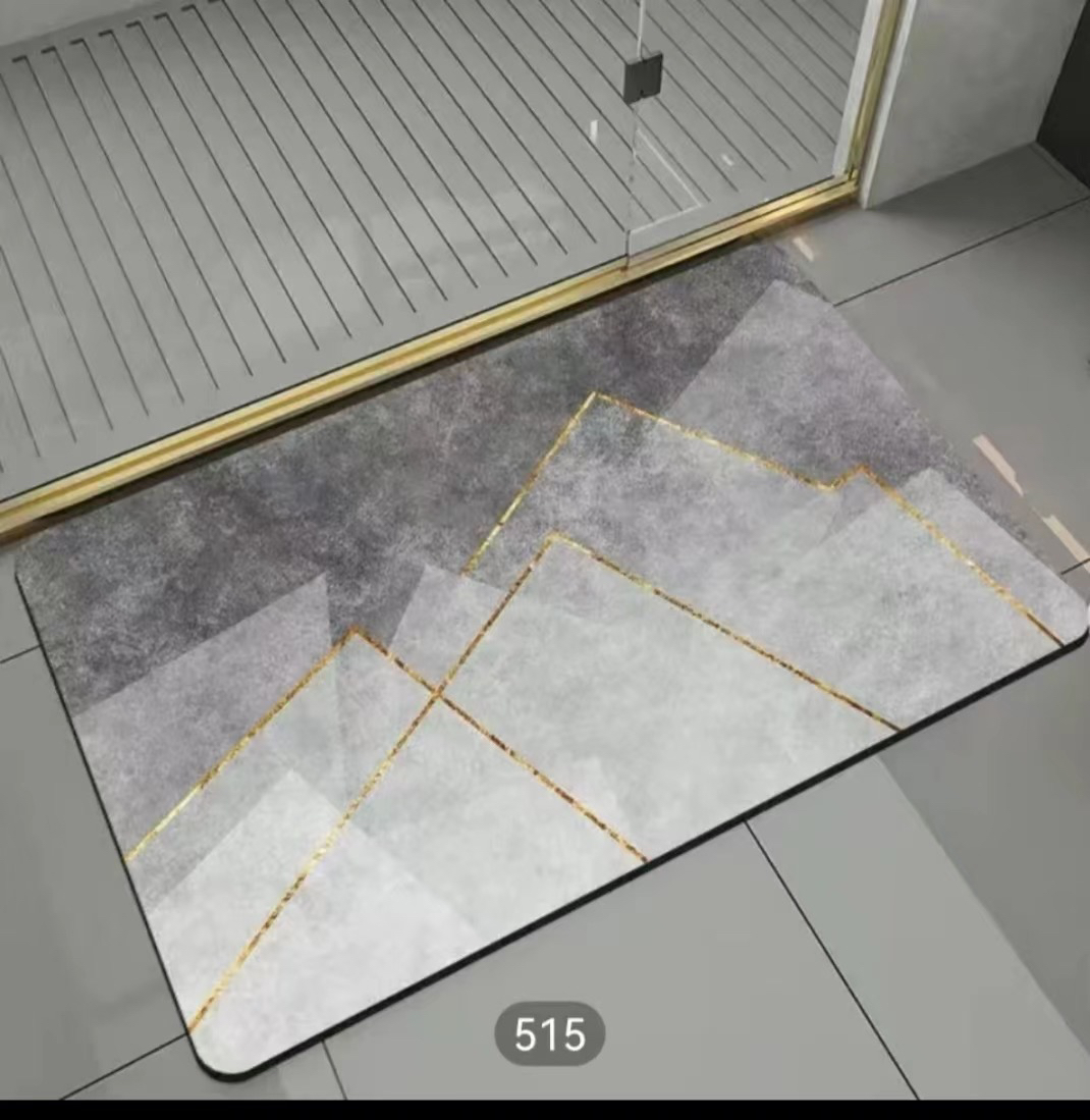 硅藻泥浴室地垫强吸水防滑垫现代轻奢速干脚垫