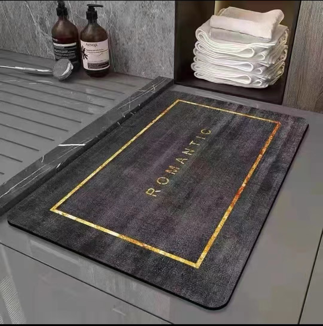 硅藻泥长方形速干吸水入户门垫家用厨房卫生间浴室防滑地毯轻奢