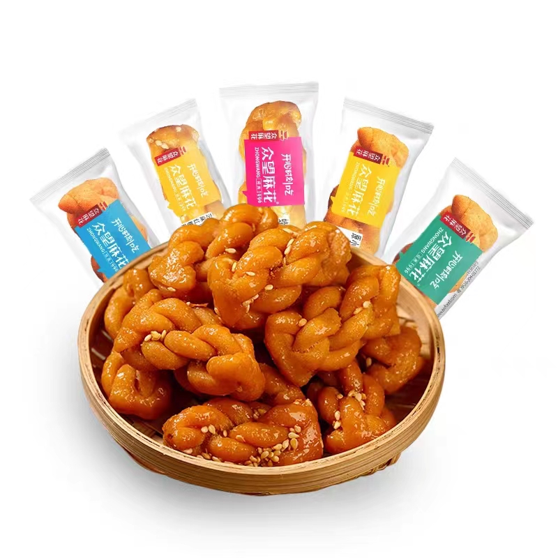 众望小麻花椒盐味芝麻蜂蜜多味混合传统糕点办公室休闲小吃零食