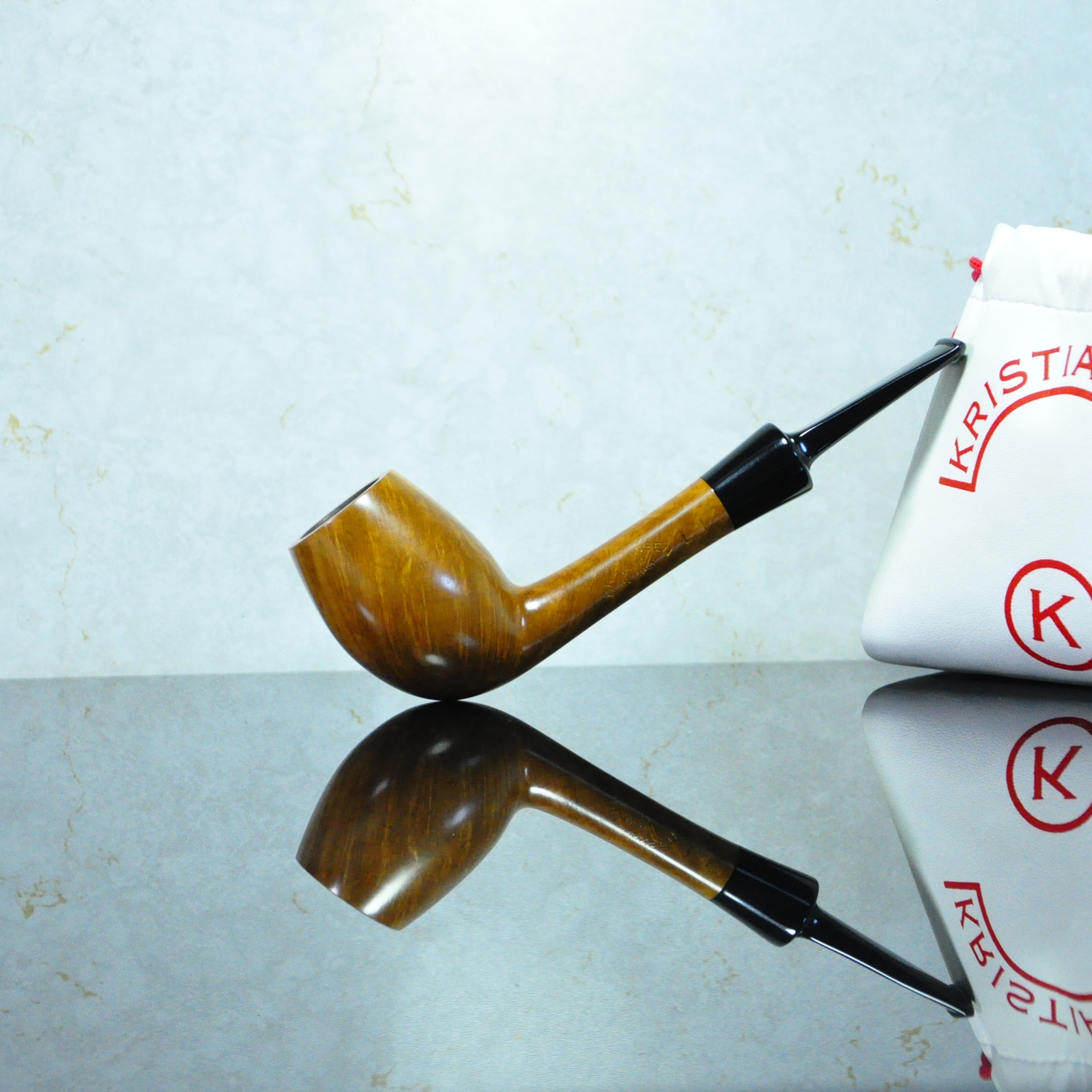 意大利克里斯蒂安钱森 Kristiansen光面自由式石楠根烟斗LL级包邮