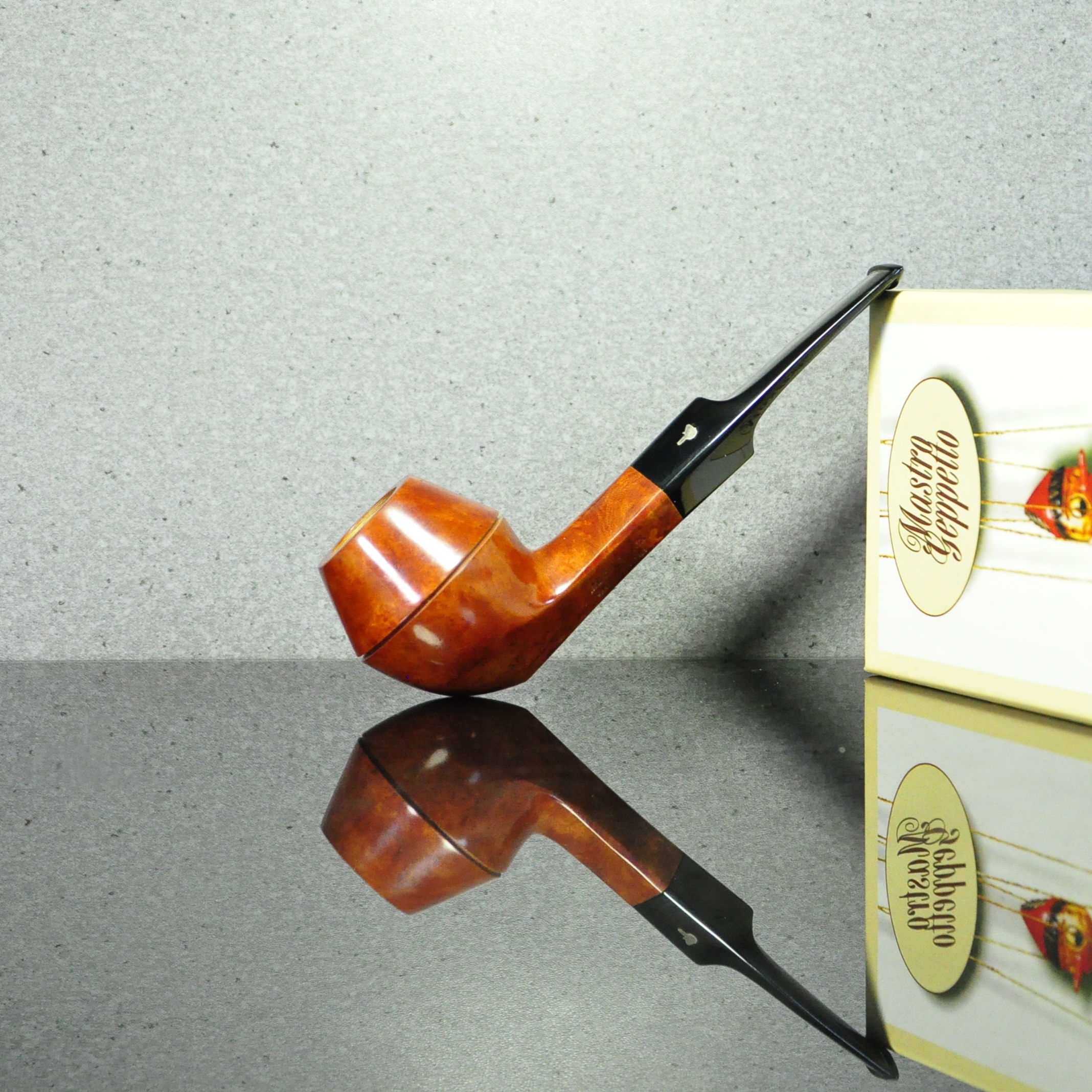 意大利杰佩托石楠根烟斗直柄斗牛犬原木色9㎜雅克博副牌带盒包邮