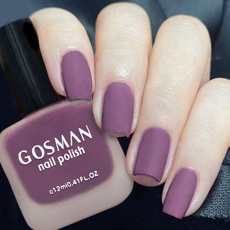 磨砂哑光指甲油新款丁香紫雾面美甲热卖显白少女高档免烤快干持久