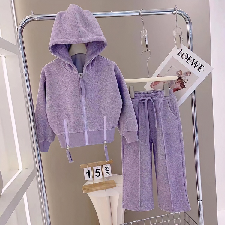 女童套装秋装2024新款儿童韩版大童春秋款休闲网红时髦运动两件套