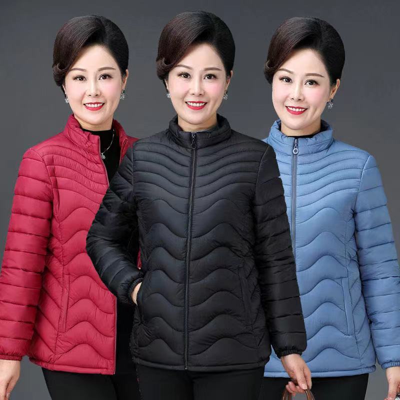 波司登中老年棉衣女短款轻薄羽绒服服大码妈妈装秋冬新款外套保暖