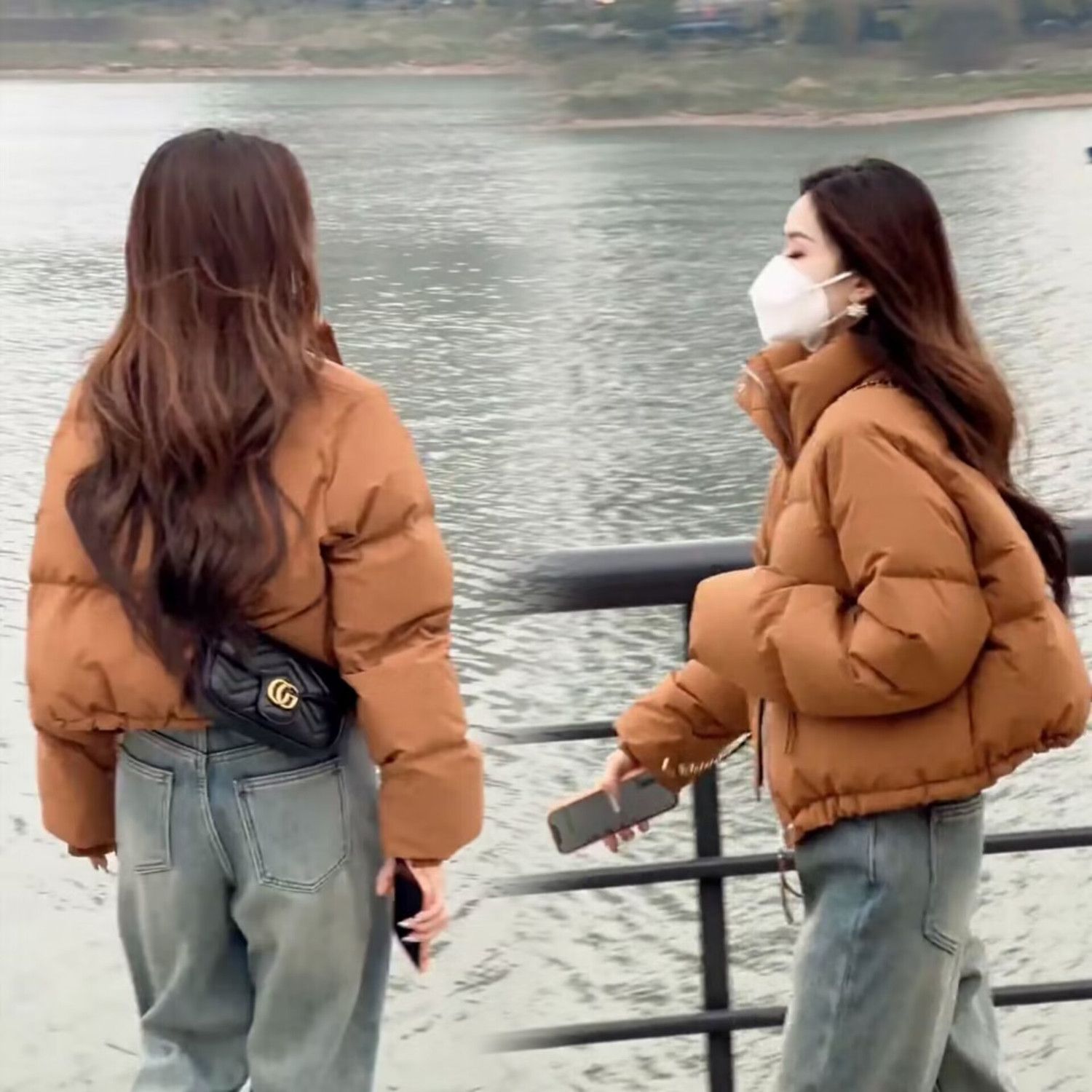 波司登2023新款羽绒服女短款立领韩版小个子加厚白鸭绒面包服冬装