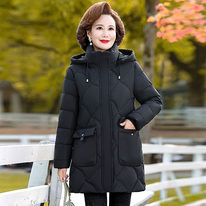 波司登中年妈妈冬装棉衣中长款气质时尚洋气中老年人女秋冬羽绒服