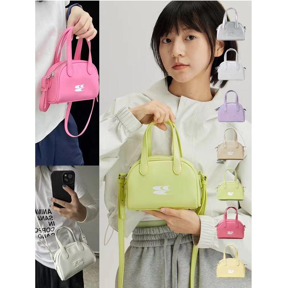 Crying center/哭喊中心经典复古迷你奶茶白色波士顿斜挎包单肩包