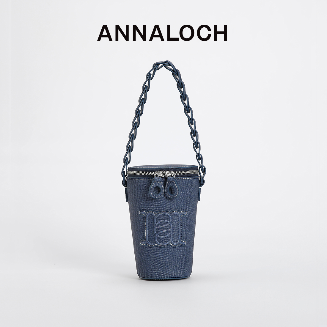 ANNALOCH精选系列粗纹JILL双面牛皮水壶包奶茶包