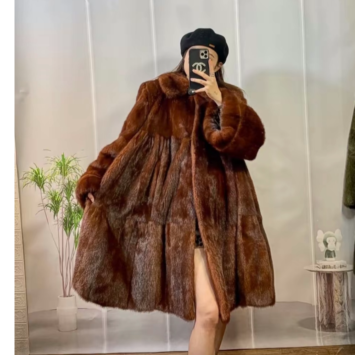 时尚女装中古合集貂皮大衣 下单备注货号秋冬气质咖色复古