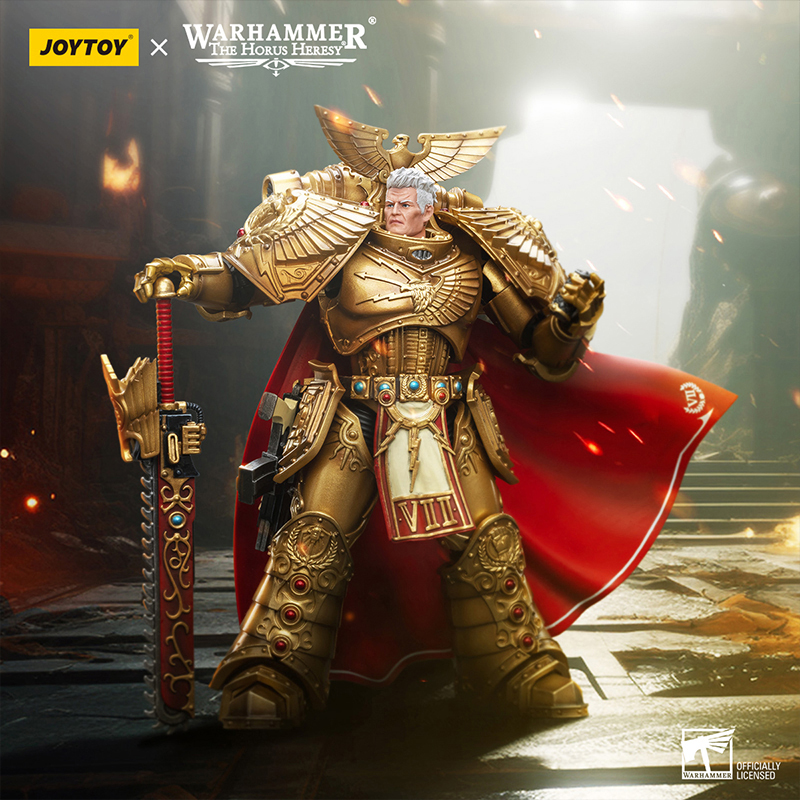 JOYTOY/暗源战锤系列1:18帝国之拳罗格·多恩基因原体可动模玩