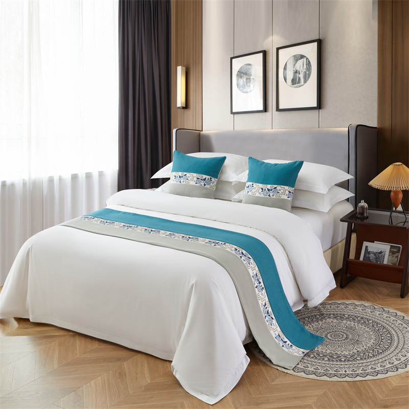 星级酒店宾馆床上用品纯色简约现代抱枕北欧轻奢民宿