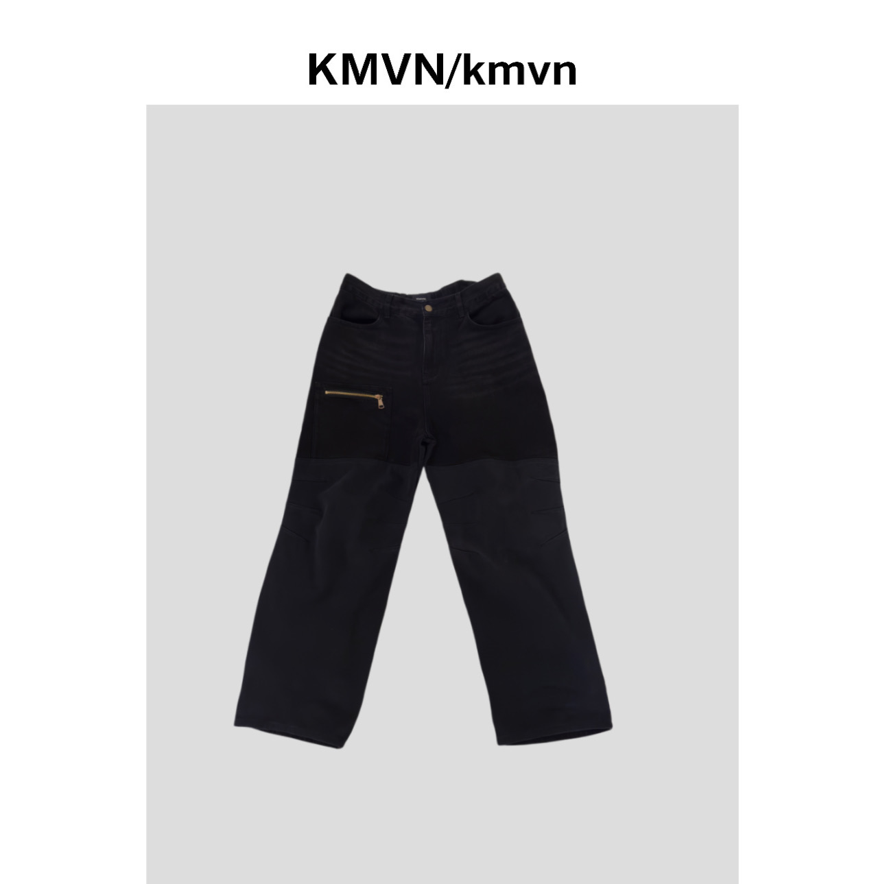 kmvn/kmvn【青鈤】新款潮流时尚经典款设计师款纯色牛仔裤