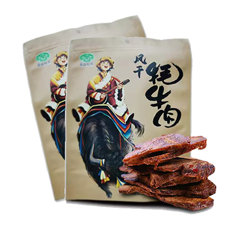 高山牧歌-西藏特产风干耗牛肉五香味150g*2袋