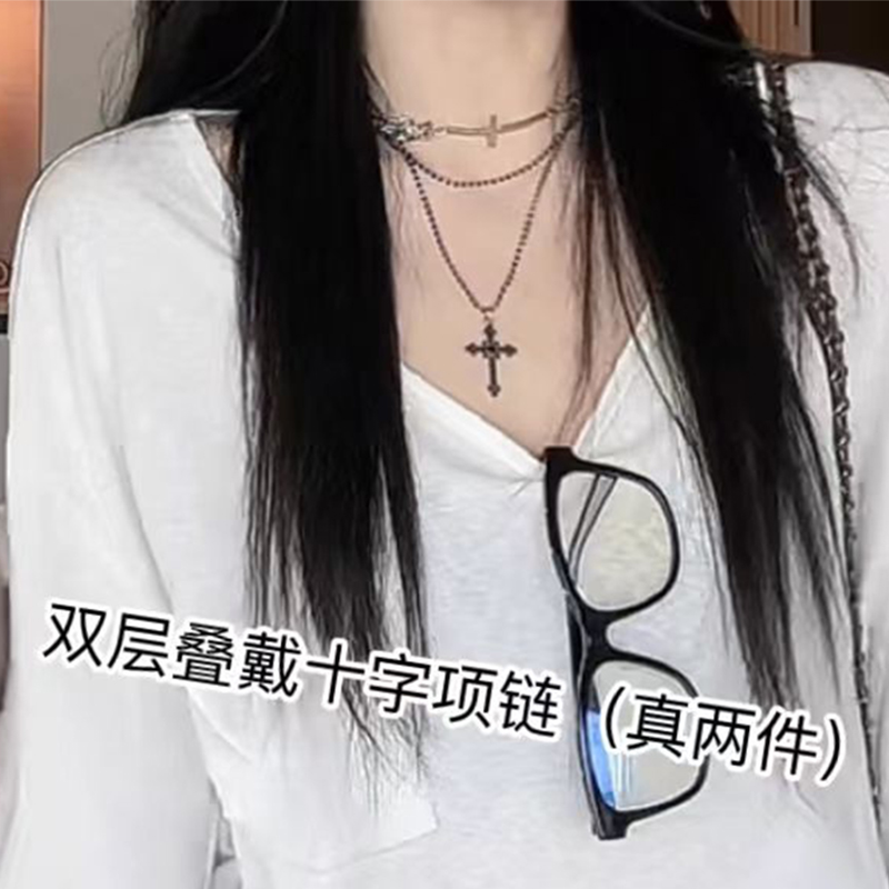 合金项链 孙妍新款【颈部循迹】休闲时尚choker多层长款锁骨链项链