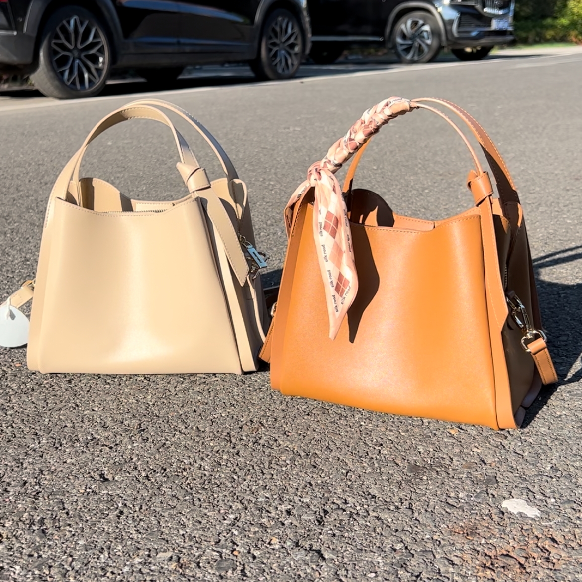 【定型包】越用才越软时尚大气小众牛皮手提包斜挎包早春单肩包女包