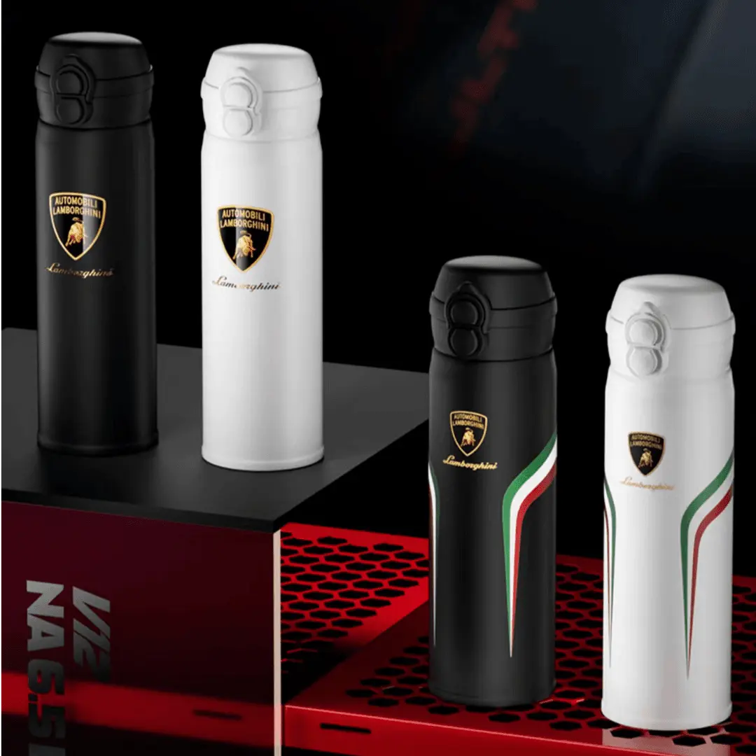 BEARBENS熊本士兰博基尼联名双饮保温杯316弹跳两用直饮车载水杯