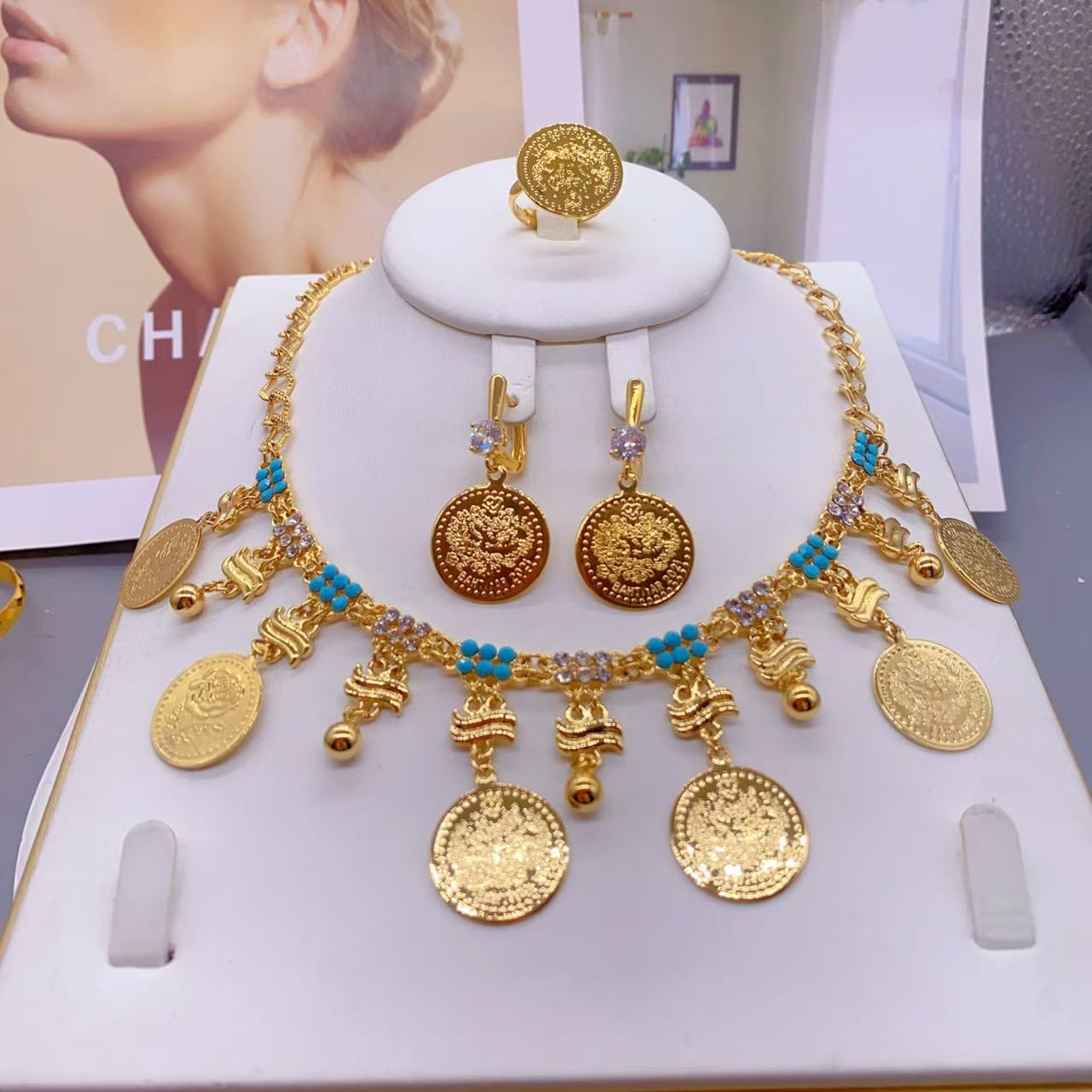 铁合金项链 新款精美时尚三件套001 TANGGA