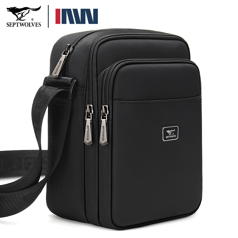 七匹狼男士包包单肩斜挎包2025新款商务大容量背包时尚休闲男包