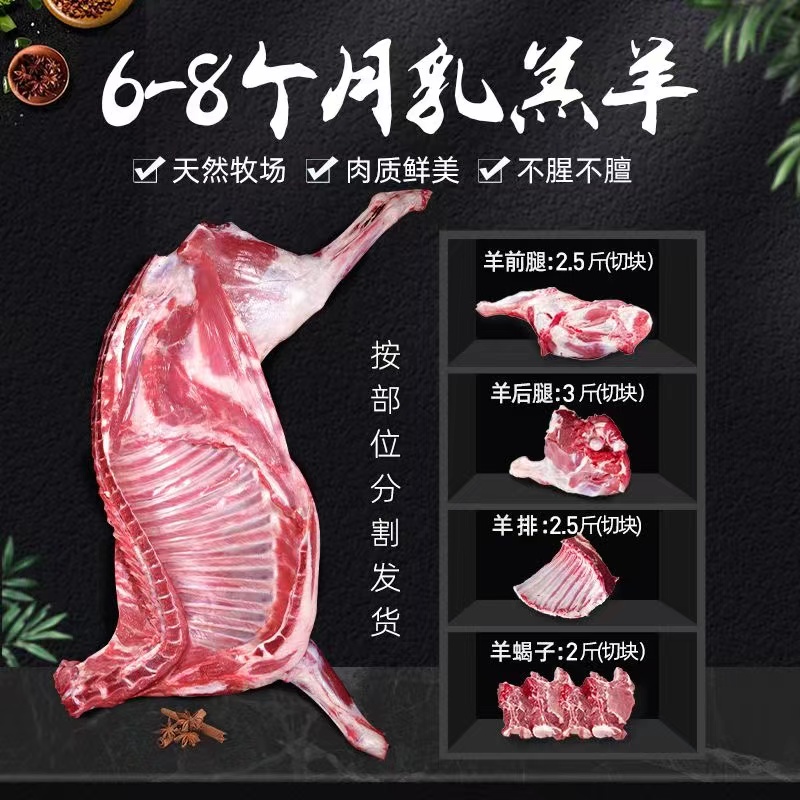 【买5斤送5斤】羊肉10斤半只羊切块散养草原羊排羊腿羊蝎子生鲜年货