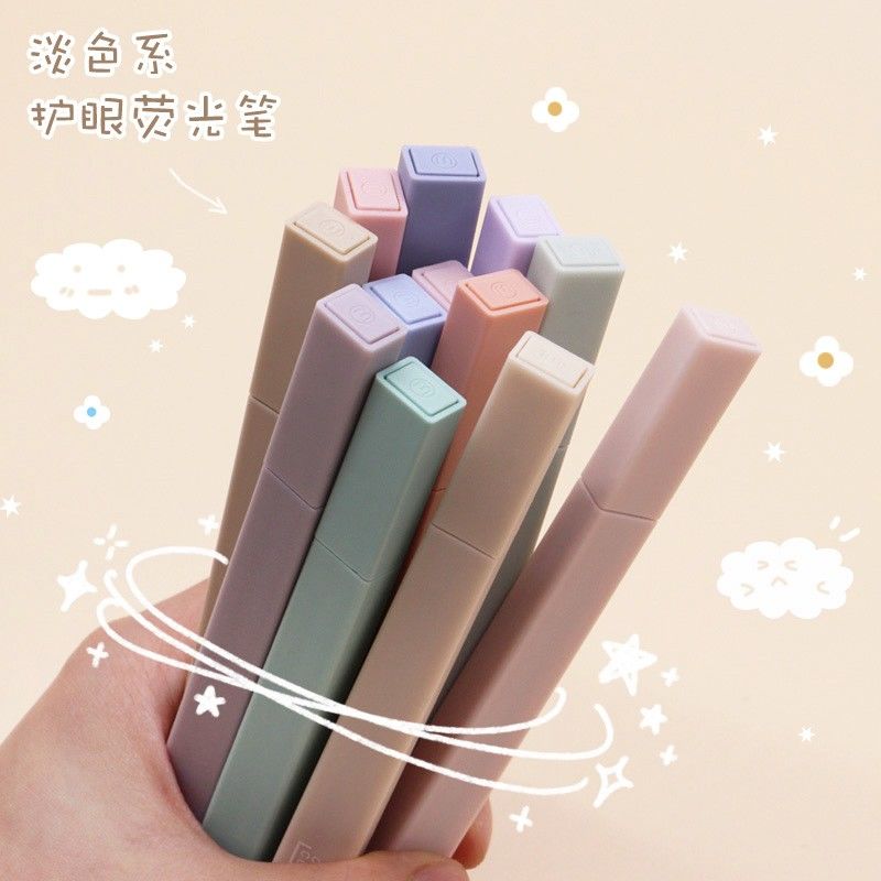 莫兰迪便宜荧光笔标记笔马卡龙diy单头记号笔文具笔彩色笔标记笔