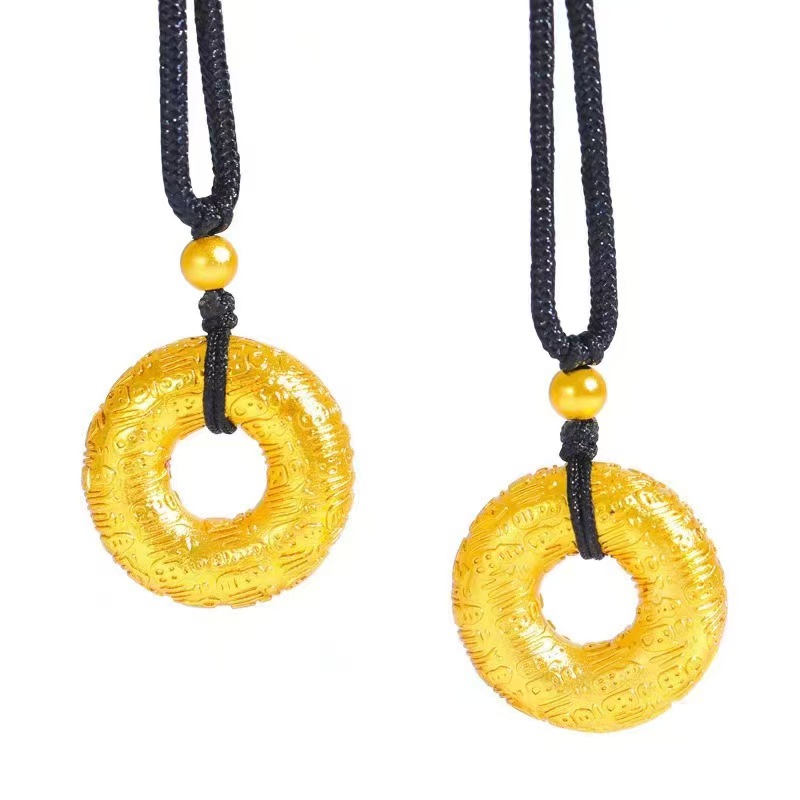 合金吊坠 时尚百搭经典百福平安扣精美复古传承情侣气质挂坠项坠i